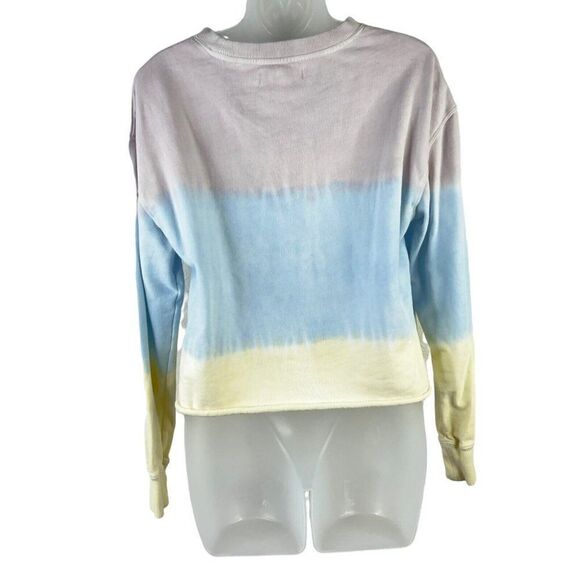Spiritual Gangster Sunrise Dip Dye Sweatshirt Pullover Size Small Tie Dye Crop - Picture 4 of 7